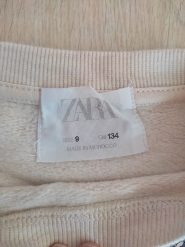 Sudadera corazones lentejuelas Zara niña 9 años