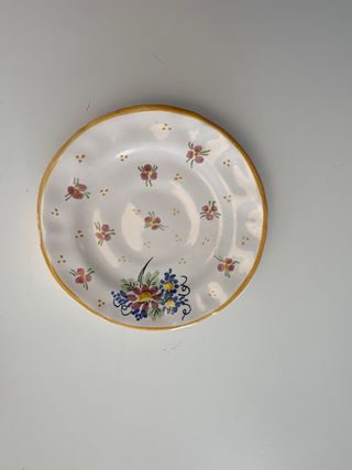 Juego 6 tazas café con plato y jarra leche