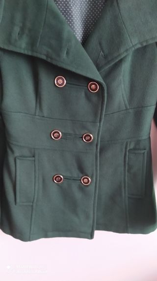 Chaquetón verde cruzado 