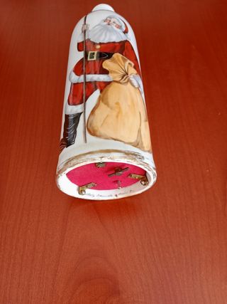 Botella navideña antigua  caja de musica