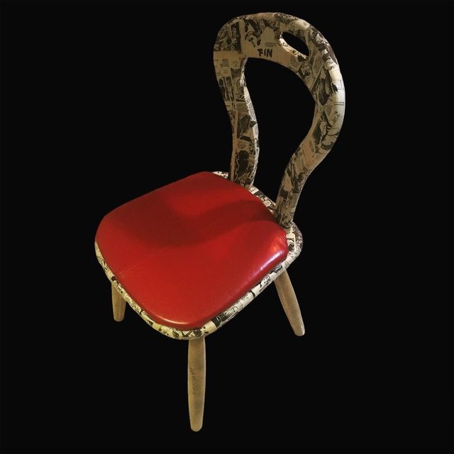 Silla retro vintage decoración cómics