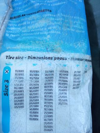 Cadenas textiles de nieve