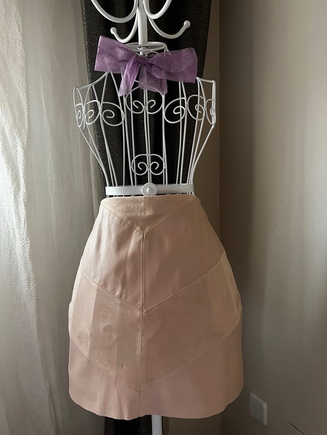 Falda Zara polipiel y ante