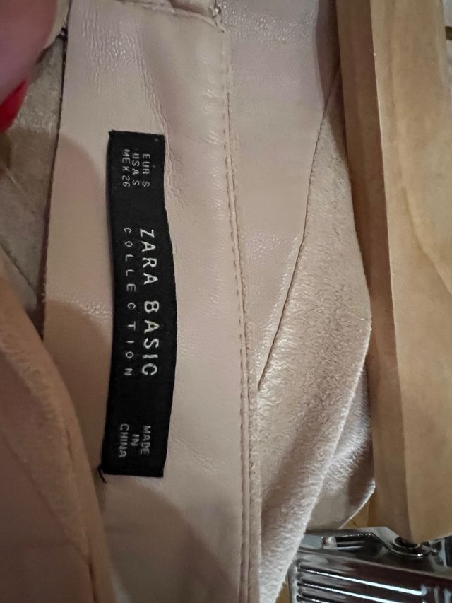 Falda Zara polipiel y ante