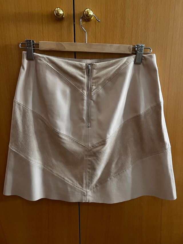 Falda Zara polipiel y ante