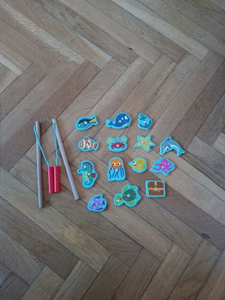 Juguete de madera pesca con imanes