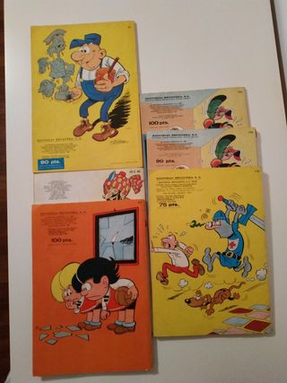 Lote 6 tebeos Mortadelo y Filemón
