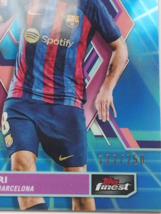 Cromo Pedri Barcelona Topps numerada 122/250