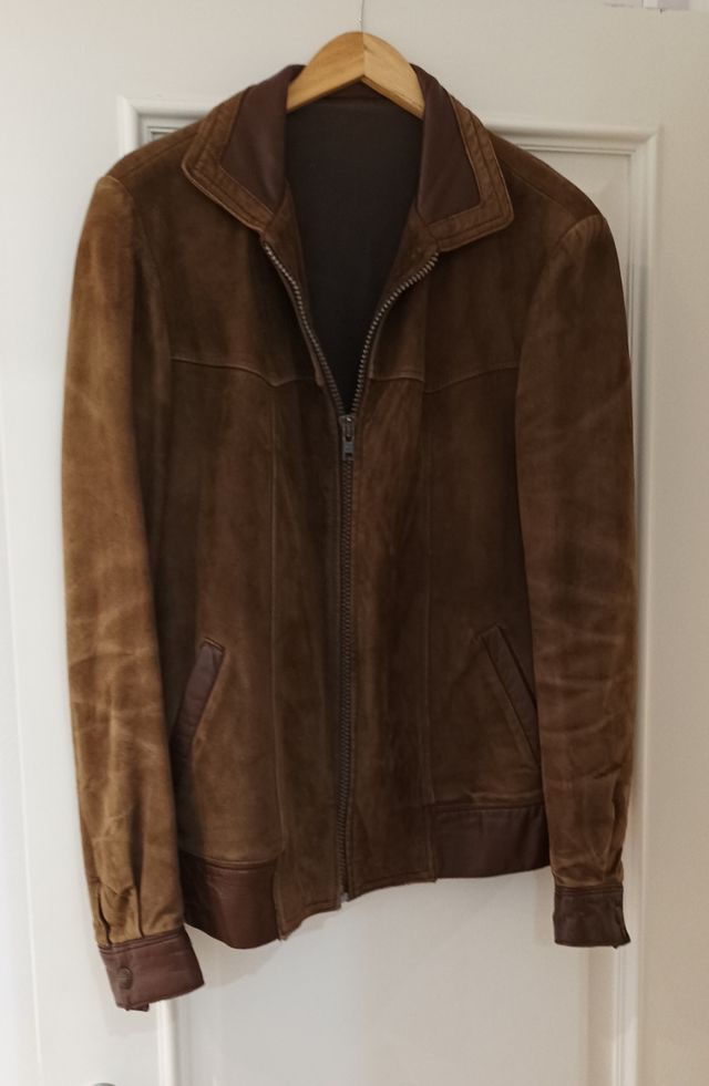Cazadora piel y ante