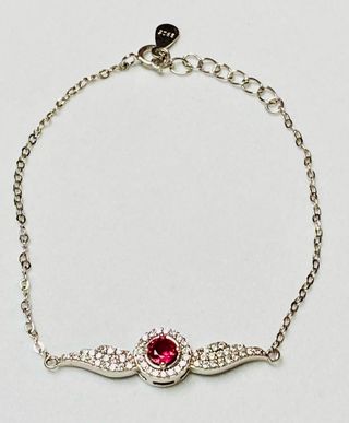 Pulsera alas de angel con turmalina plata ley 925
