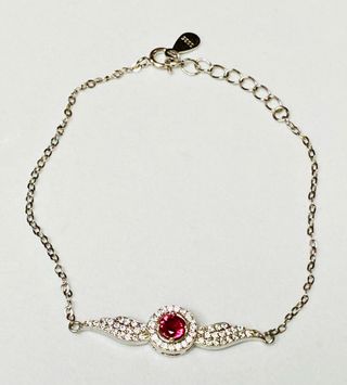 Pulsera alas de angel con turmalina plata ley 925