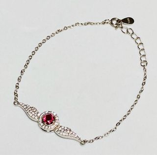 Pulsera alas de angel con turmalina plata ley 925