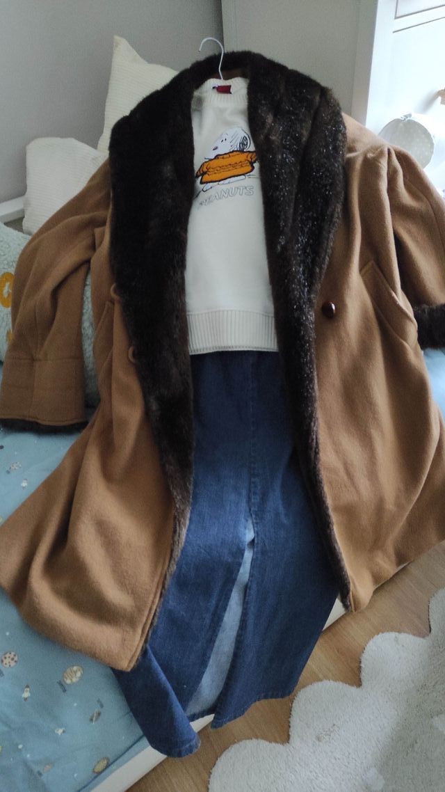 Abrigo lana y cachemir talla 44