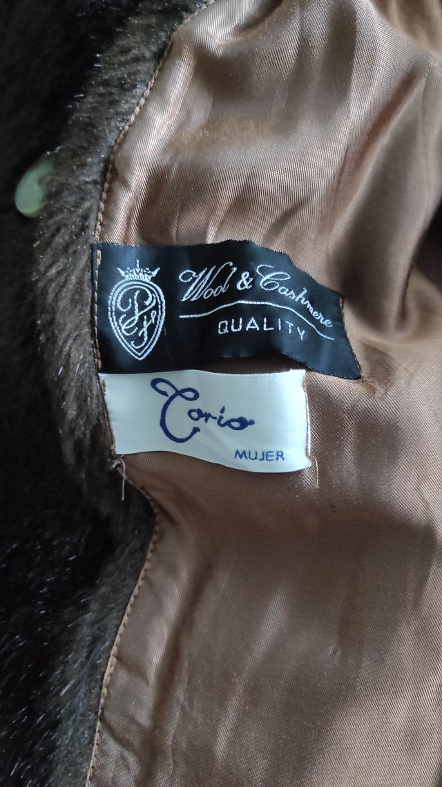 Abrigo lana y cachemir talla 44