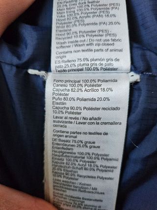 Abrigo plumón largo mujer