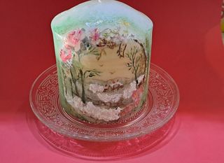 Vela decorada navidad