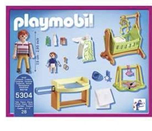 Playmobil cambiador con juego y cuna