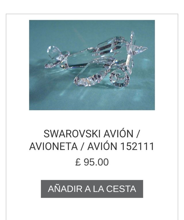 FIGURA ORIGINAL SWAROVSKI.  AEROPLANO.