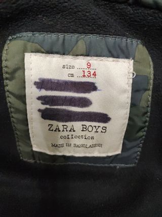 Plumífero niño talla 9