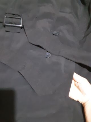 chaqueta impermeable M Lefties negra cinturón tela