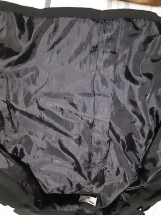 chaqueta impermeable M Lefties negra cinturón tela