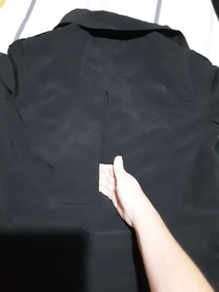 chaqueta impermeable M Lefties negra cinturón tela