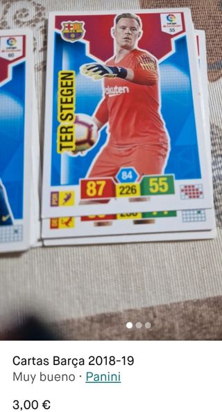 Cartas Adrenalyn Barça 2018-19