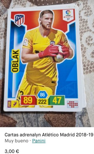 Cartas Adrenalyn At. Madrid 2018-19