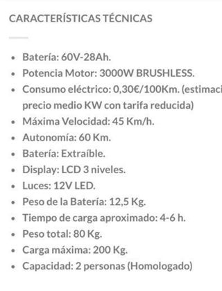 MOTO ELECTRICA  EBROH