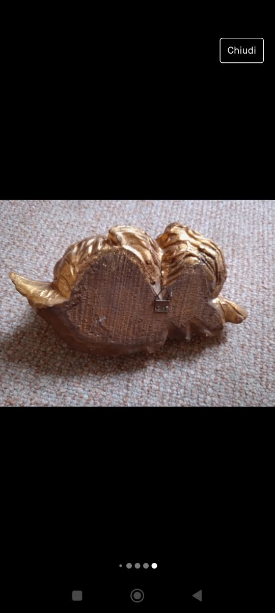 Angioletti dorati in legno