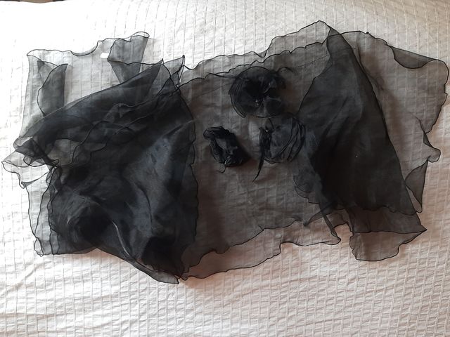 Fular negro tipo gasa