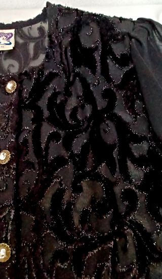 Chaqueta TERCIOPELO GASA BOTON JOYA T48