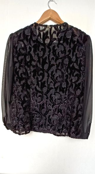 Chaqueta TERCIOPELO GASA BOTON JOYA T48