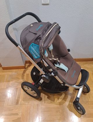 Chasis 4 ruedas, capazo y silla Quinny