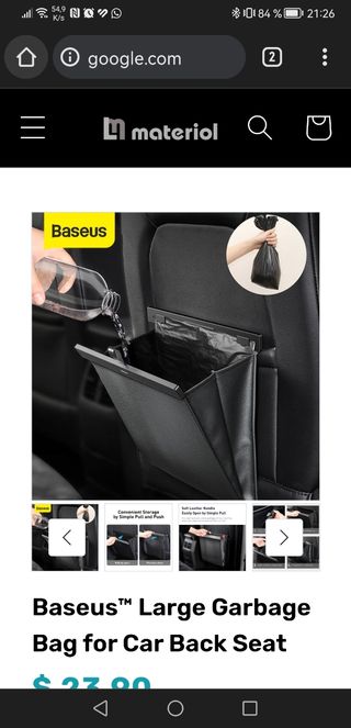 Bolsa basura impermeable asiento trasero