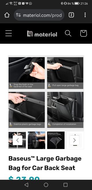 Bolsa basura impermeable asiento trasero