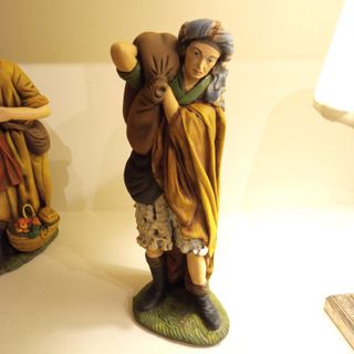 Figura de Belén. Pastor con odre
