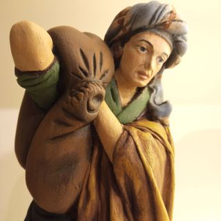 Figura de Belén. Pastor con odre