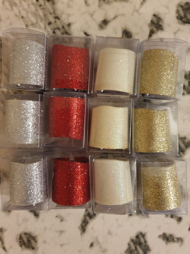 Minicandele glitterate LED