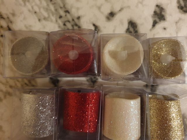 Minicandele glitterate LED