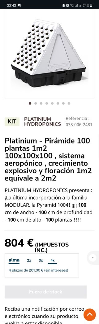 Piramide cultivo aeroponico