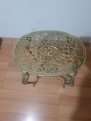Mesa de bronce y marmol