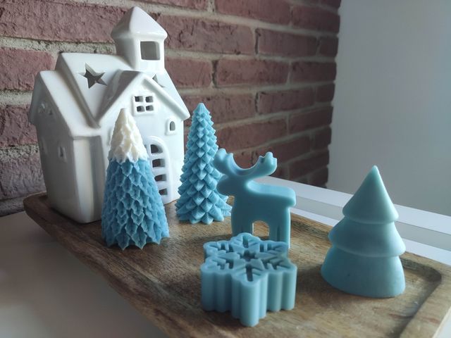 Velas navidad 🎄 pack azul