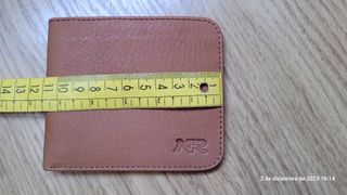 Cartera billetera de piel, camel, nueva