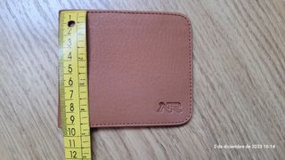 Cartera billetera de piel, camel, nueva