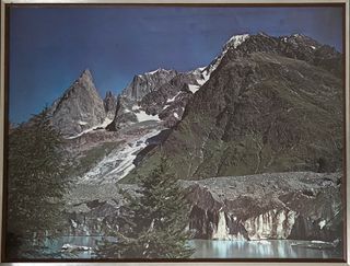 Grande fotografia, quadro con cornice con montagne