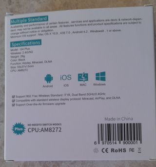 Dongle wireless display