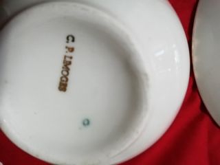 Juego de café Limoges porcelana verde dorado