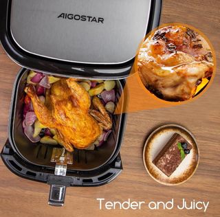 Freidora de aire sin aceite 7L, 1900W