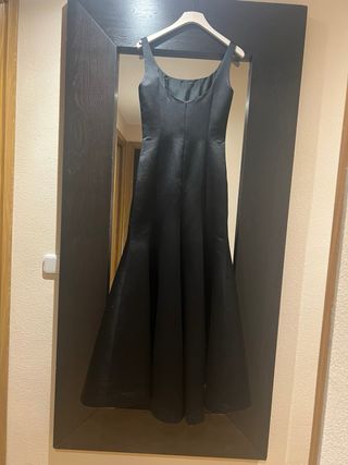 vestido largo negro pronovias 36